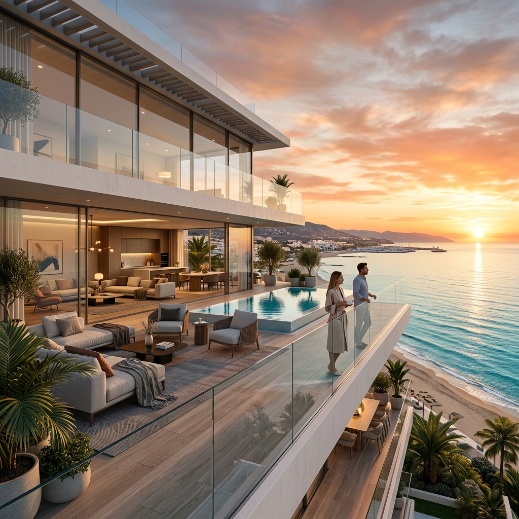 Modern luxury penthouse rendering